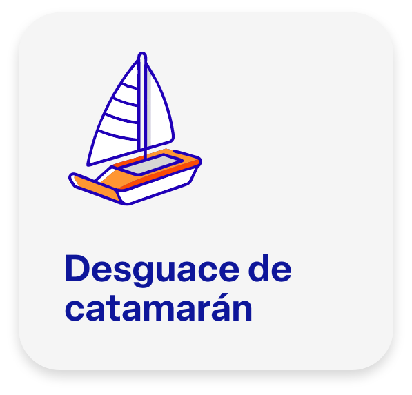 Icono de desguace de catamarán en Cataluña
