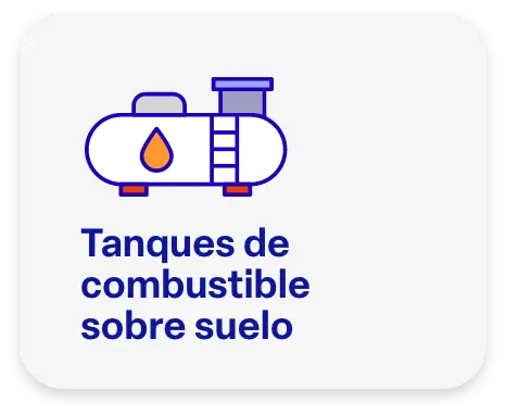 Tanque de combustible sobre suelo para almacenamiento seguro